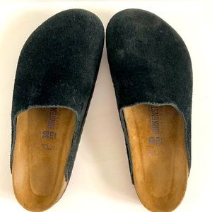 Birkenstock Black Suede Clogs